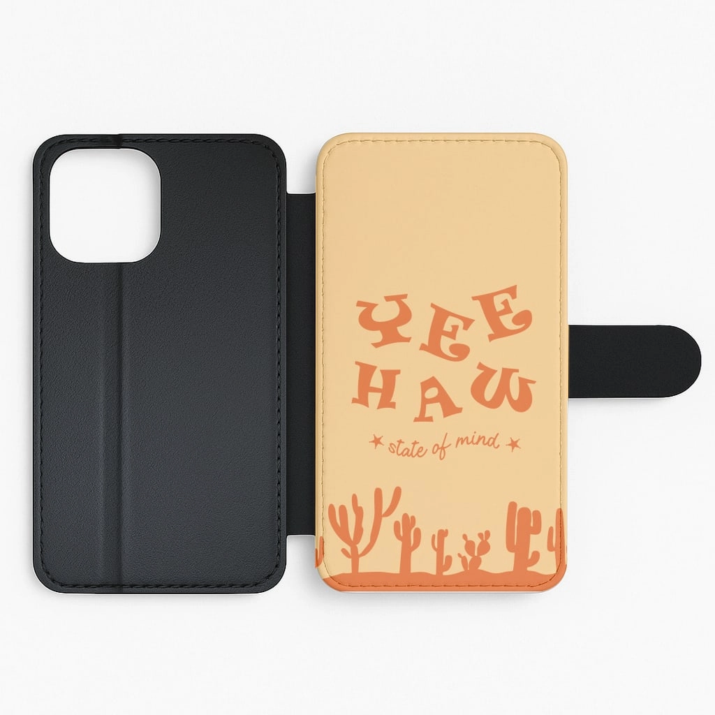 Yee-Haw State Of Mind Flip / Wallet Phone Case Smooth Feel Surface