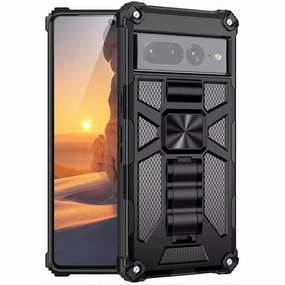 Google Pixel 7 Pro Armor Case with Kickstand & Magnetic Mount Matte Feel Texture Durable Surface
