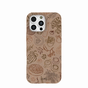 Chocolate Brown Autumn Sweets iPhone 16 Pro Max Case Luxury Detail