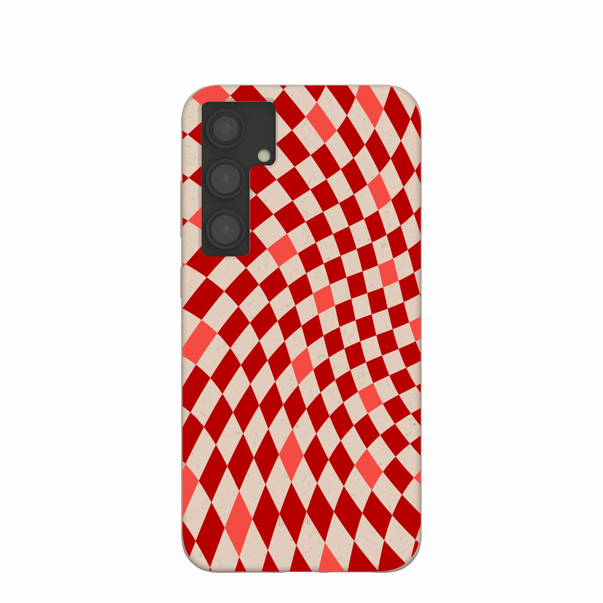 Seashell Red Checks Samsung Galaxy S24 (Plus) Case Non Slip Surface