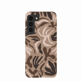 Protective Texture Finish Polished Texture Finish Chocolate Brown Terra Forms Samsung Galaxy S22 Case