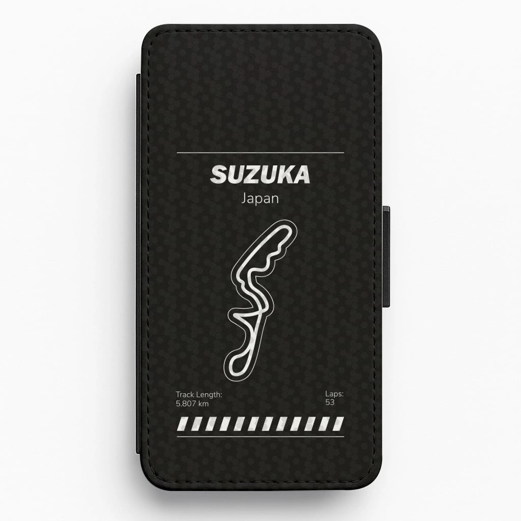 Suzuka Circuit Flip / Wallet Phone Case Soft Grip Finish