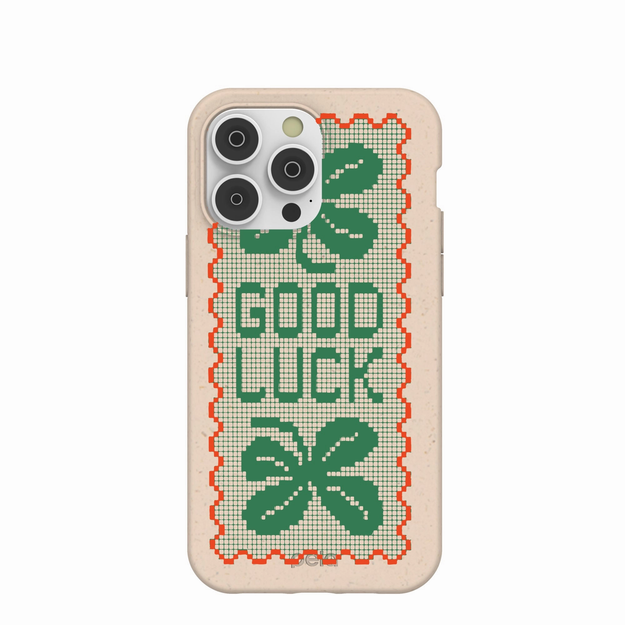 Seashell Good Luck Lace iPhone 14 Pro Max Case Elegant Surface Texture