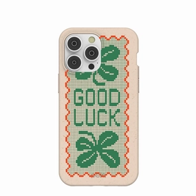 Seashell Good Luck Lace iPhone 14 Pro Max Case Elegant Surface Texture