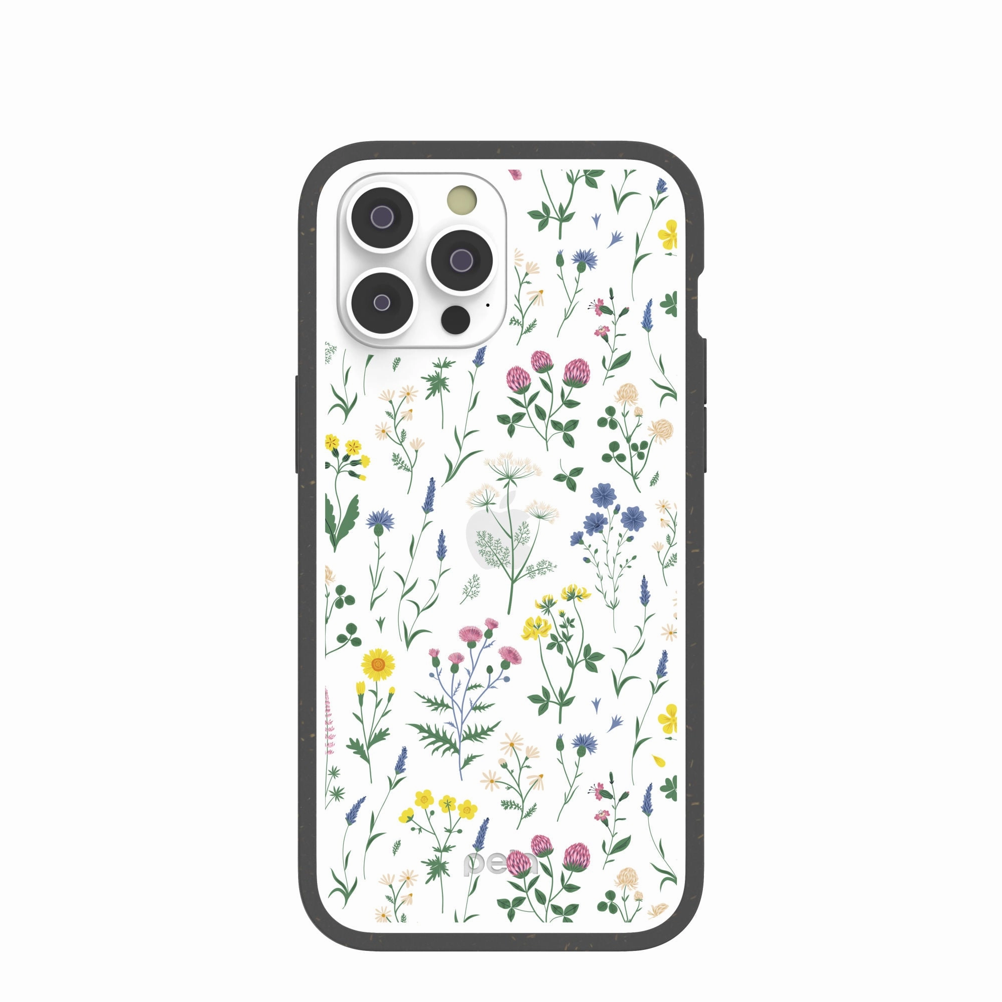 Clear Shadow Blooms iPhone 14 Pro Max Case With Black Ridge Matte Surface Design Unique Artwork