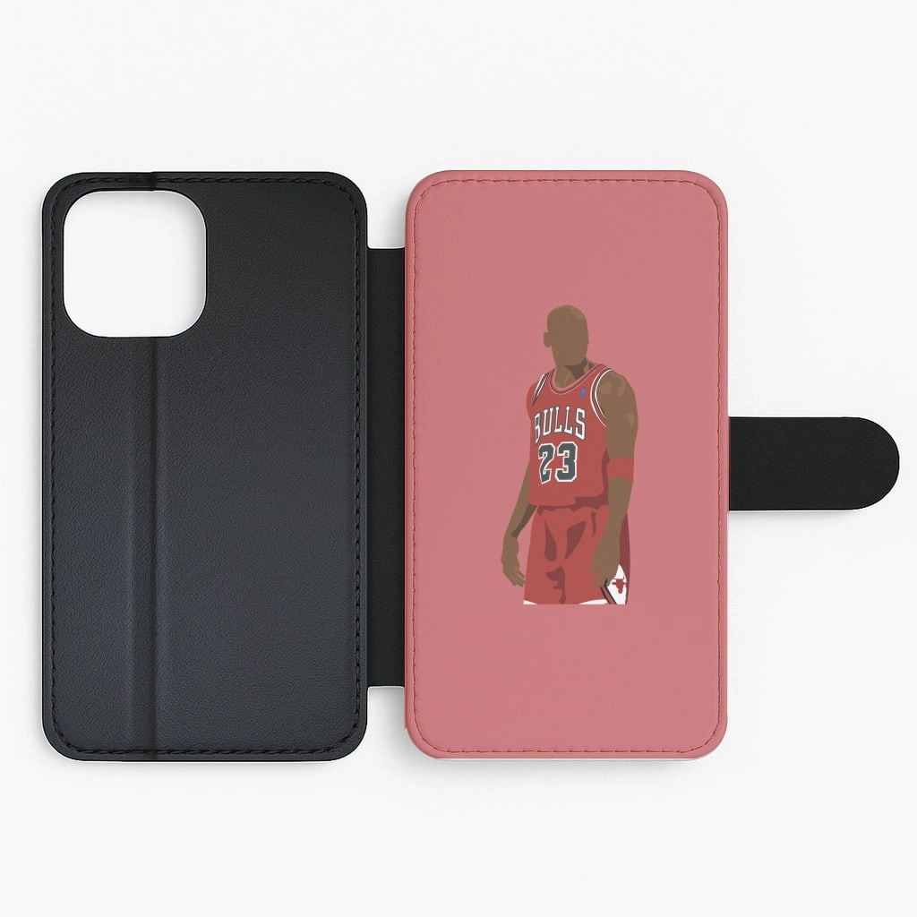 Jordan - Basketball Flip / Wallet Phone Case Handcrafted Design Soft edges