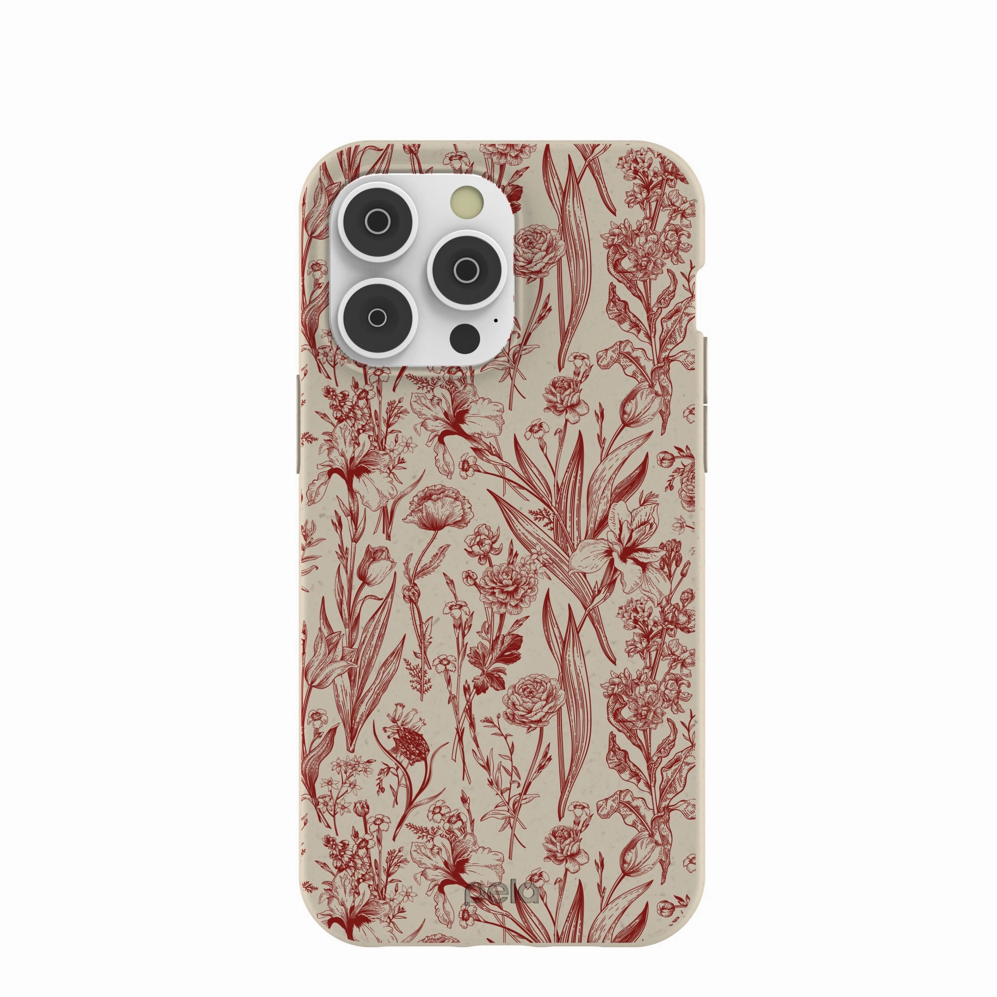 London Fog Crimson Bouquet iPhone 14 Pro Max Case Comfort Layer Texture