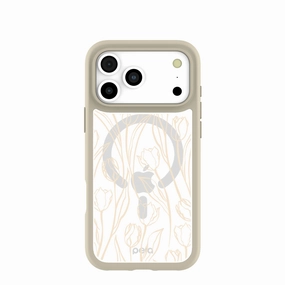 Clear Tulip Dune iPhone 17 Pro Max Case With London Fog Ridge (MagSafe included) Protective Design Texture