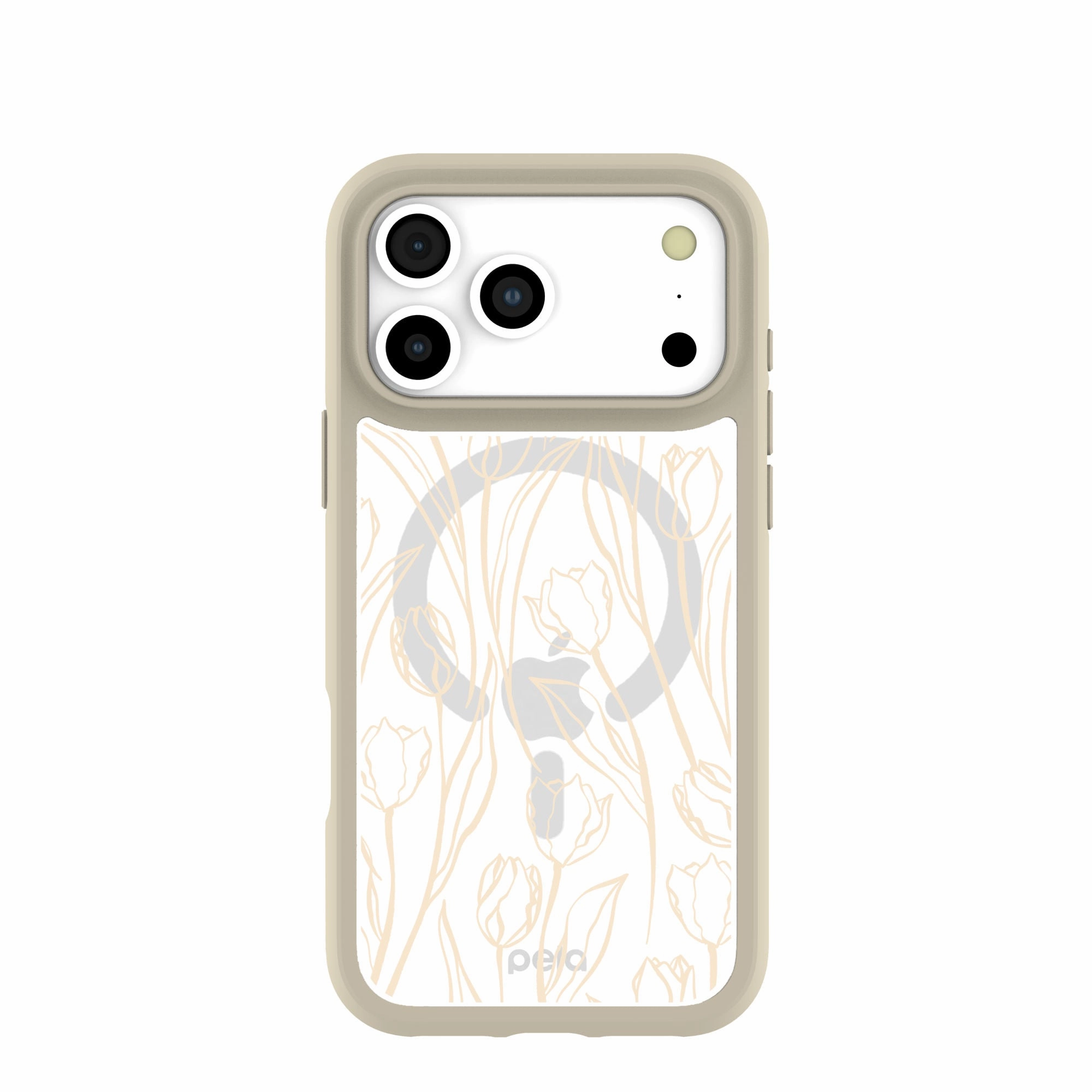 Clear Tulip Dune iPhone 17 Pro Max Case With London Fog Ridge (MagSafe included) Protective Design Texture
