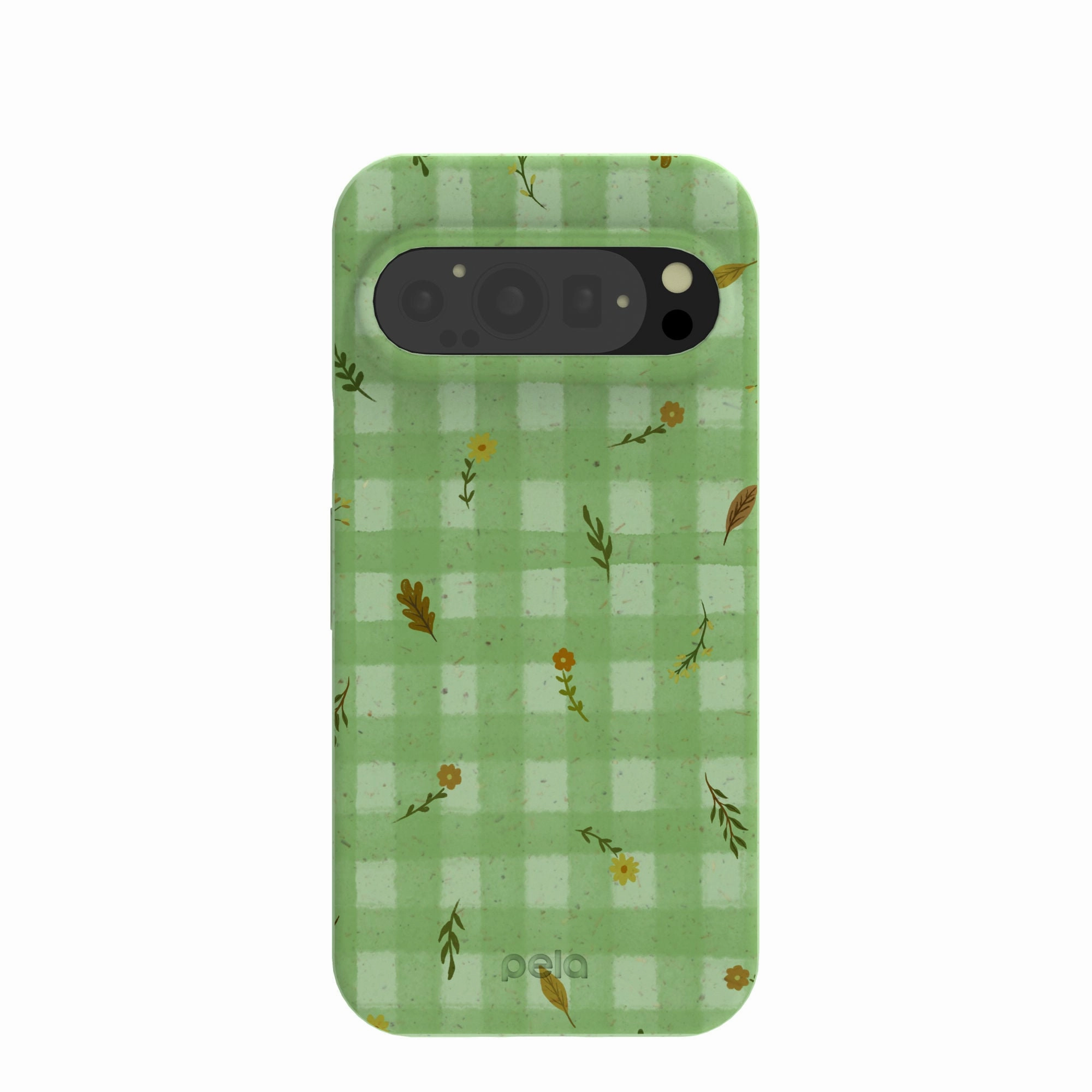 Tough Exterior Practical Look Sage Green Fall Gingham Google Pixel 9/9 Pro Case