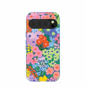 Electric Blue Painted Garden Google Pixel 10/10 Pro Case Premium Grip