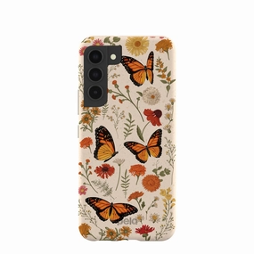 Seashell Monarch Butterfly Samsung Galaxy S22 Case Refined Edge