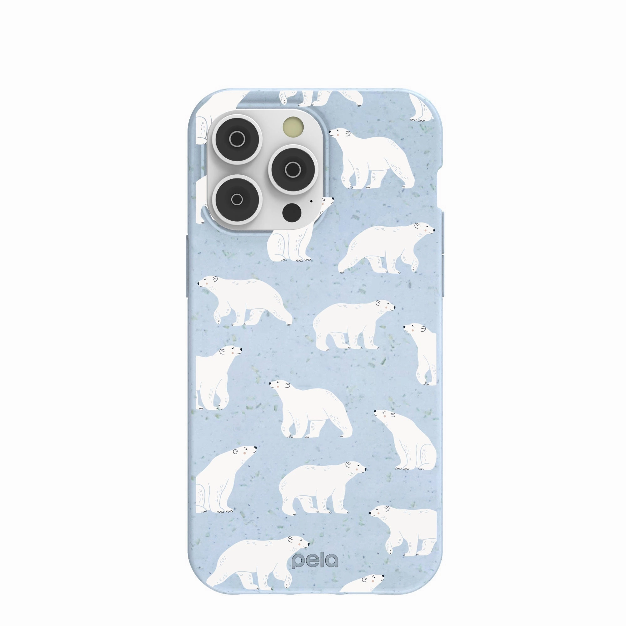 Elegant Texture Powder Blue Ice Bears iPhone 14 Pro Max Case