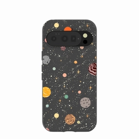 Black Galactic Glow Google Pixel 10/10 Pro Case Office use Premium Texture