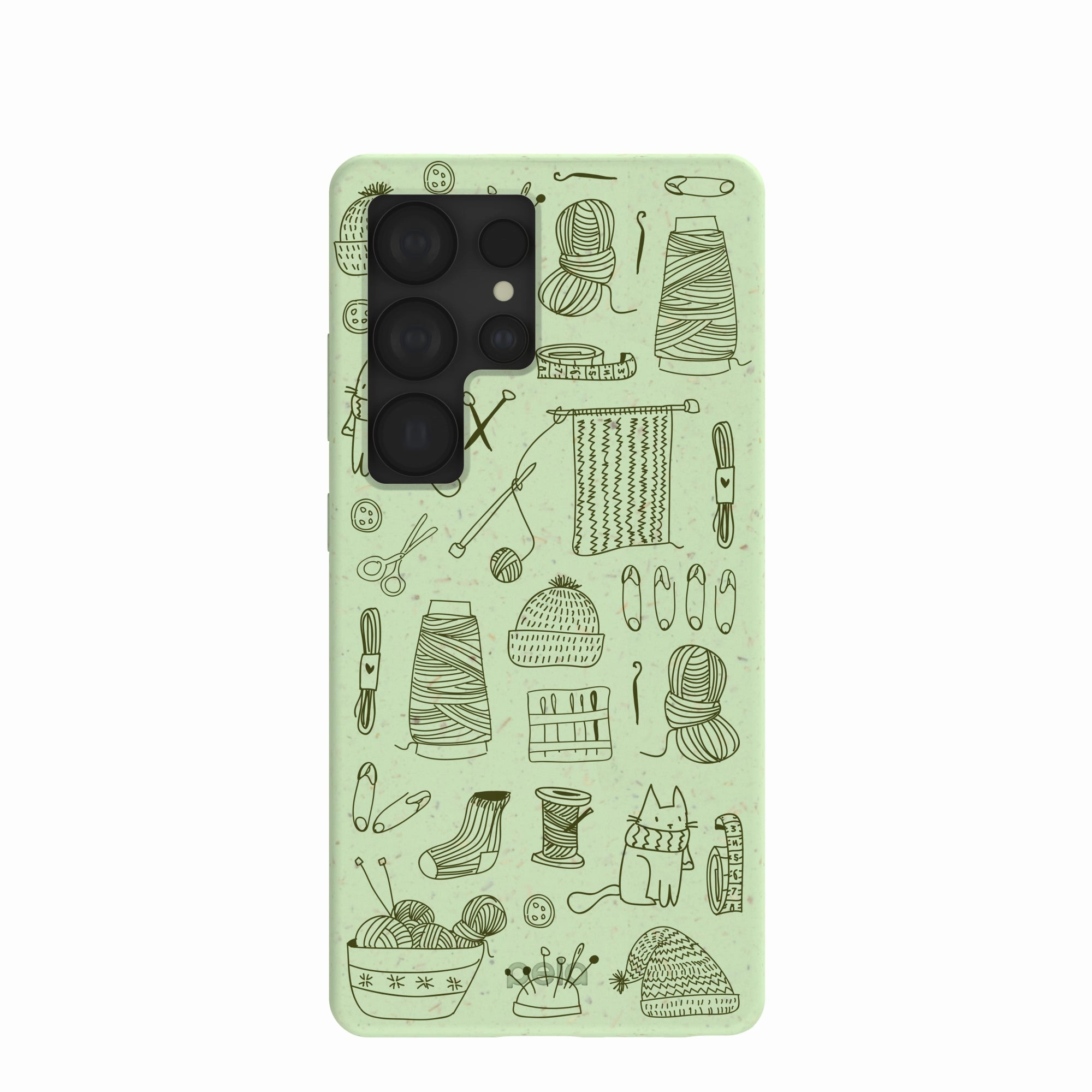 Sage Green Knit Nook Samsung Galaxy S25 Ultra Case Protective Fit Minimal Surface Layer