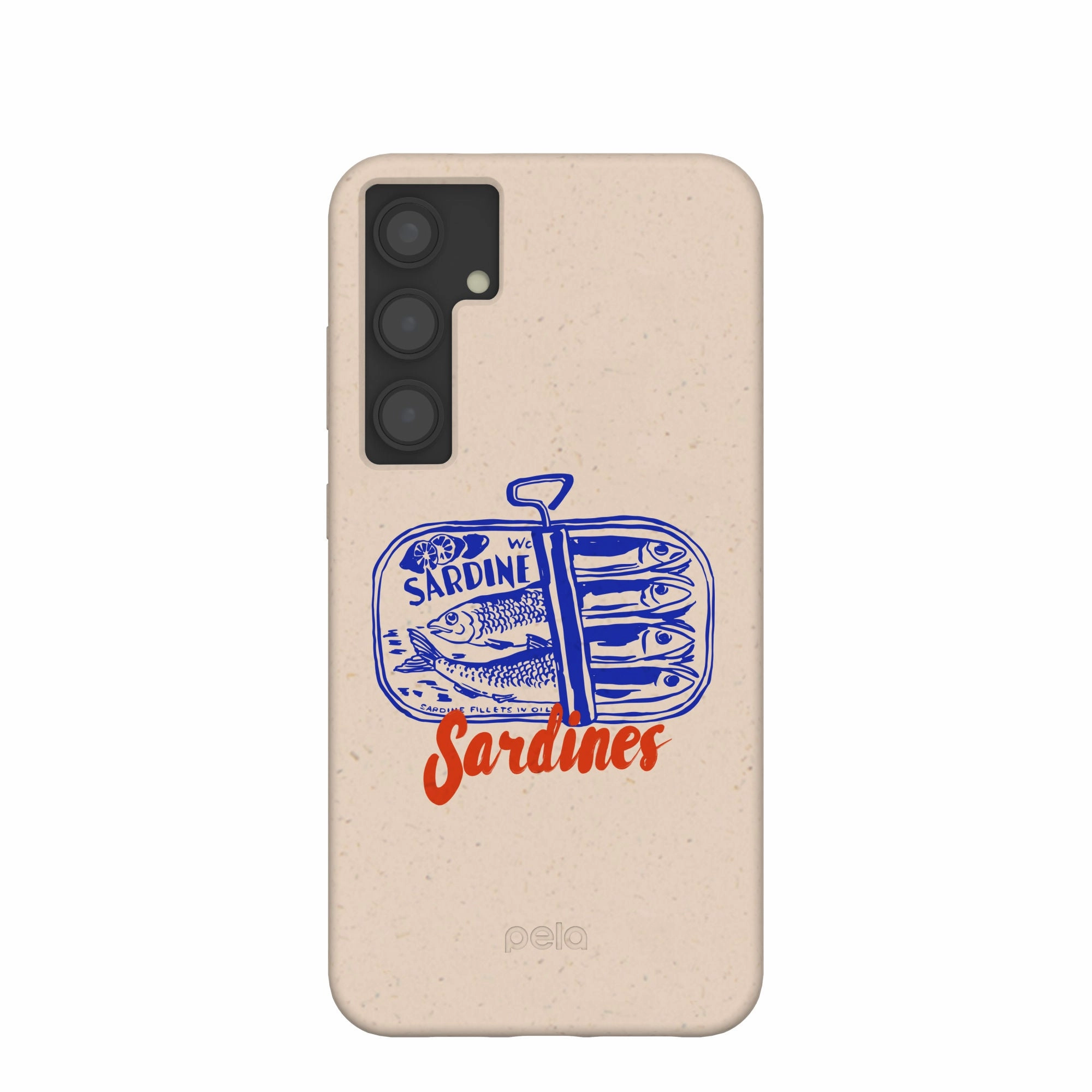 Smooth Surface Textured Finish Seashell Sardines Samsung Galaxy S24 (Plus) Case