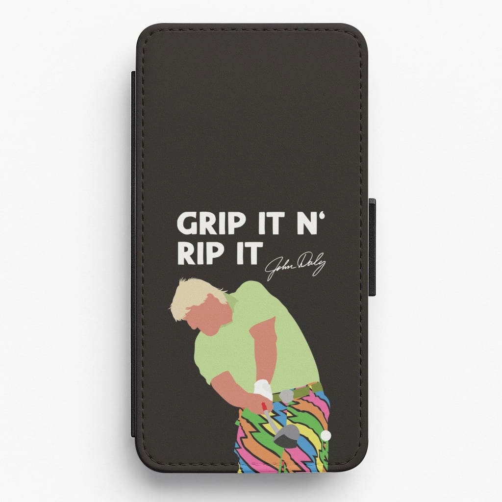 Grip It N Rip It  Flip / Wallet Phone Case Hybrid Material Minimal Detail Texture
