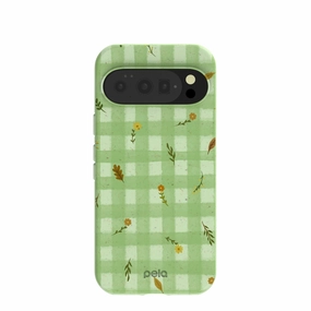 Protective Touch Colorful Pattern Sage Green Fall Gingham Google Pixel 10/10 Pro Case