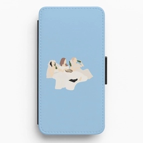 Comfort Feel Durable Texture Finish Wedding Chill Flip / Wallet Phone Case