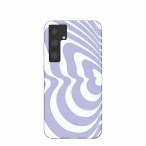 Raised Edges Lavender Flutter Left Samsung Galaxy S24 (Plus) Case