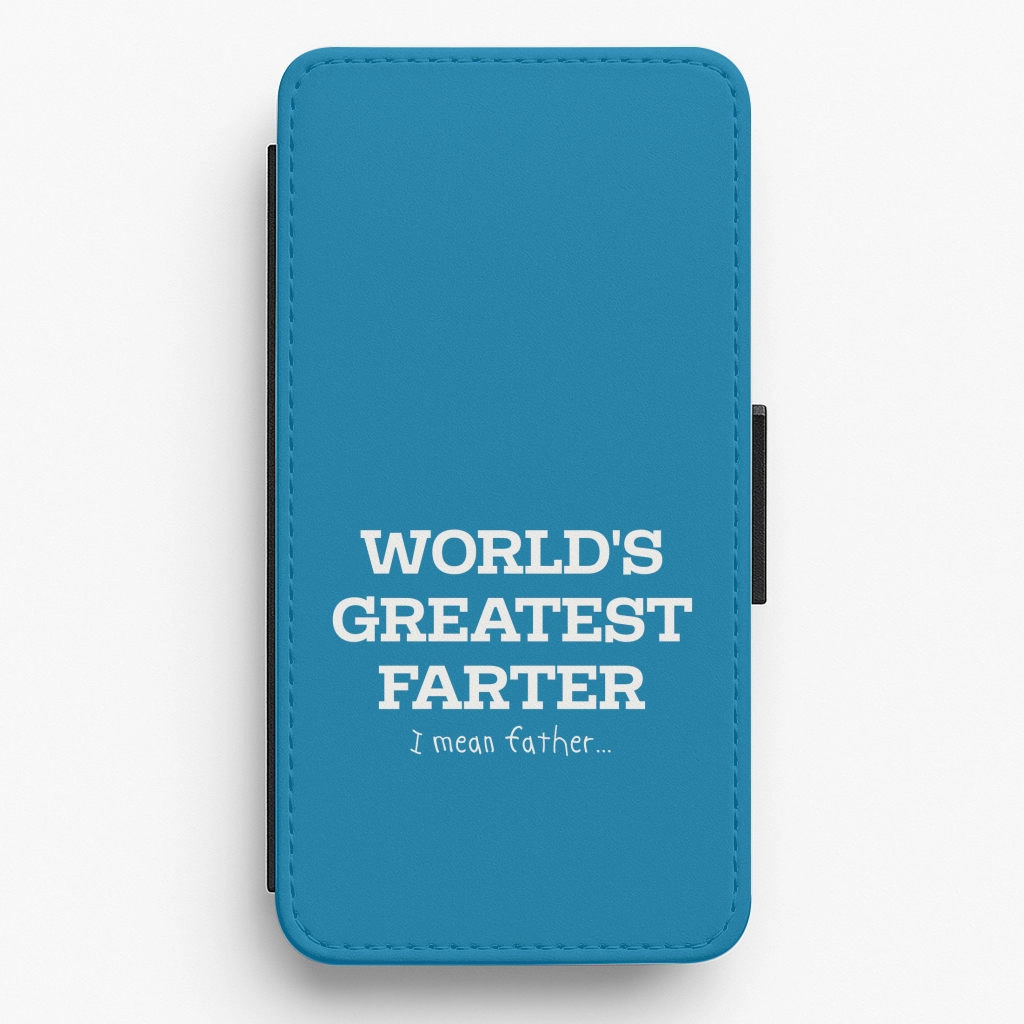 World's Greatest Farter  Flip / Wallet Phone Case Marble Pattern Vivid colors