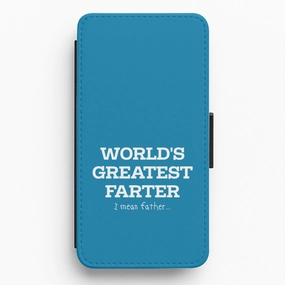World's Greatest Farter  Flip / Wallet Phone Case Marble Pattern Vivid colors