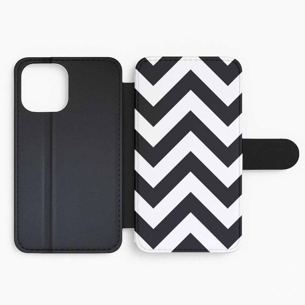 Smooth Pattern Design Everyday Function ZigZag - Eighties Flip / Wallet Phone Case
